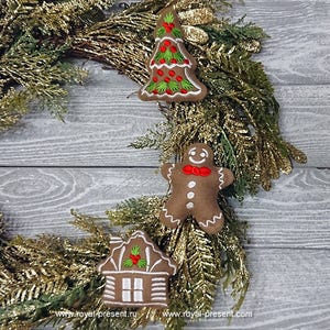 In The Hoop Machine Embroidery Designs Christmas Gingerbread Cookies image 1