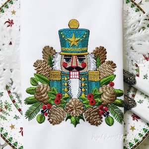 Nutcracker in the Fir Branches Machine Embroidery Design - 4 sizes