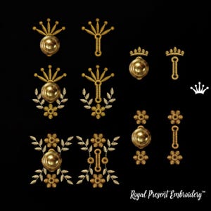Knopfloch-Sets Maschinenstickerei-Designs