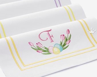 Easter Eggs with Tulips Machine embroidery design - 4 sizes