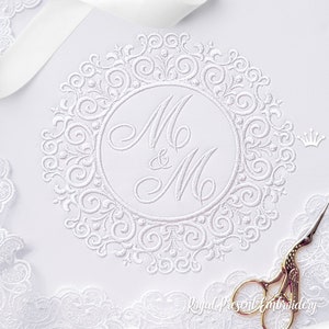 Machine Embroidery Design Wedding Frame - 3 sizes