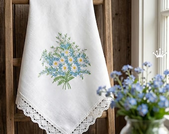 Daisies and Forget-me-nots Set of 3 Machine Embroidery Designs