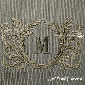 Baroque Blank Monogram Machine Embroidery Design - 6 sizes