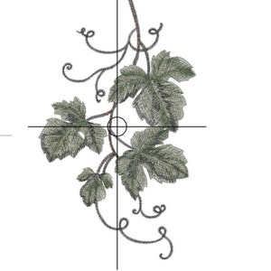 Grape Leaf Machine Embroidery Design image 2