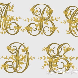 Vintage Alphabet Machine Embroidery Designs - (26 letters)