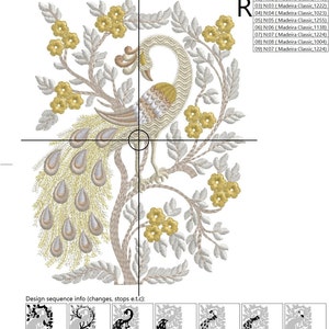 Machine Embroidery Design Peacock 3 sizes image 4