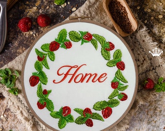 Strawberry Wreath Machine Embroidery Designs