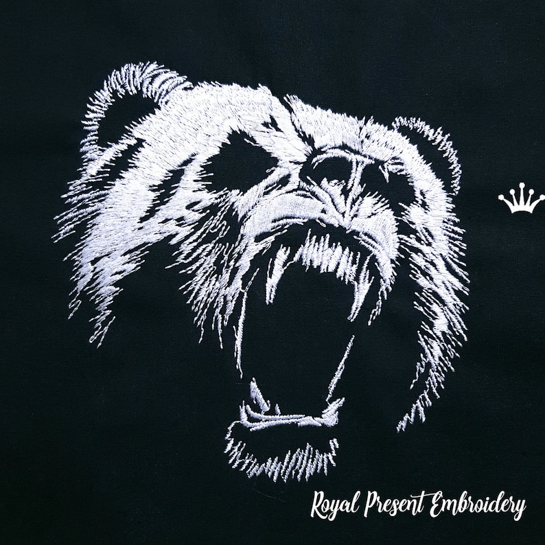 Roaring grizzly bear machine embroidery design 4 sizes  etsy Roaring grizzly bear machine embroidery design 4 sizes  etsy
