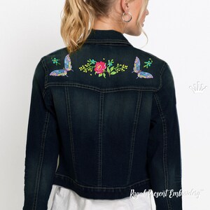 Rose and Butterflies Set of Machine Embroidery Designs