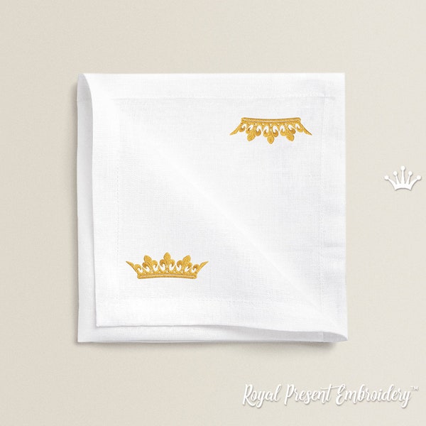 Tiny Crown Machine Embroidery Design - 2 sizes