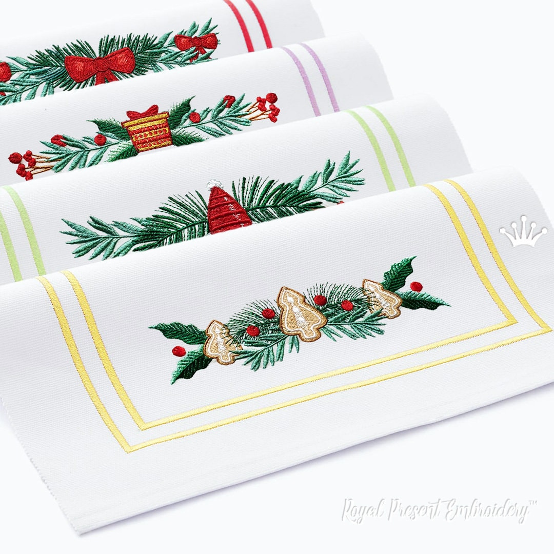Christmas Borders Set for Embroidery Machine - 4 in 1 - Etsy