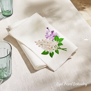 Lilac Branch Machine Embroidery Design - 2 Sizes - Etsy