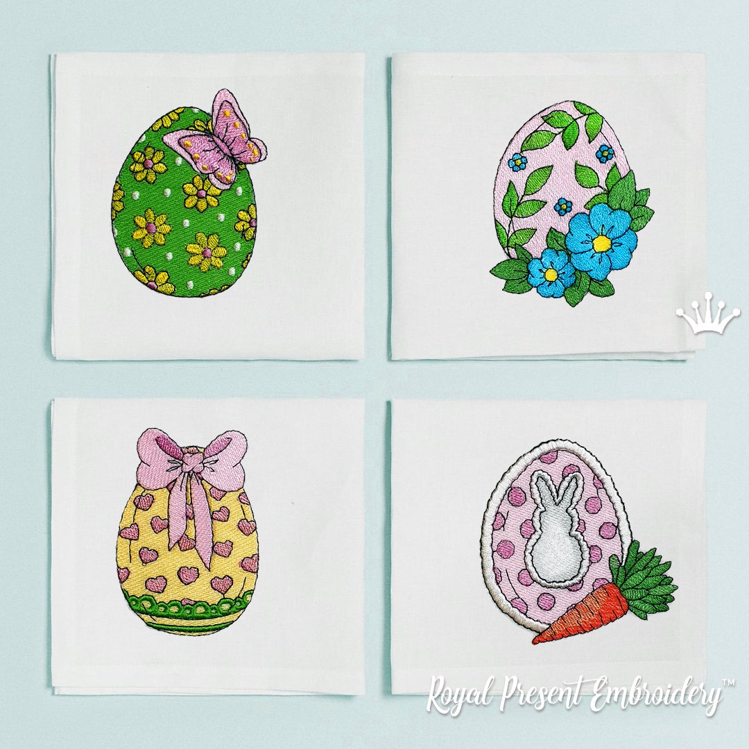 Egghead Designs Easter Eggs Set of Machine Embroidery Designs - Etsy