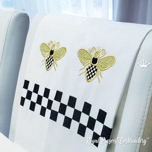 Bee Applique with Border Machine Embroidery Designs
