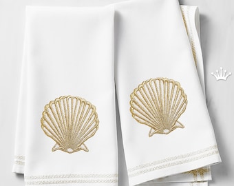 Scallop Seashell Machine Embroidery Design - 4 sizes