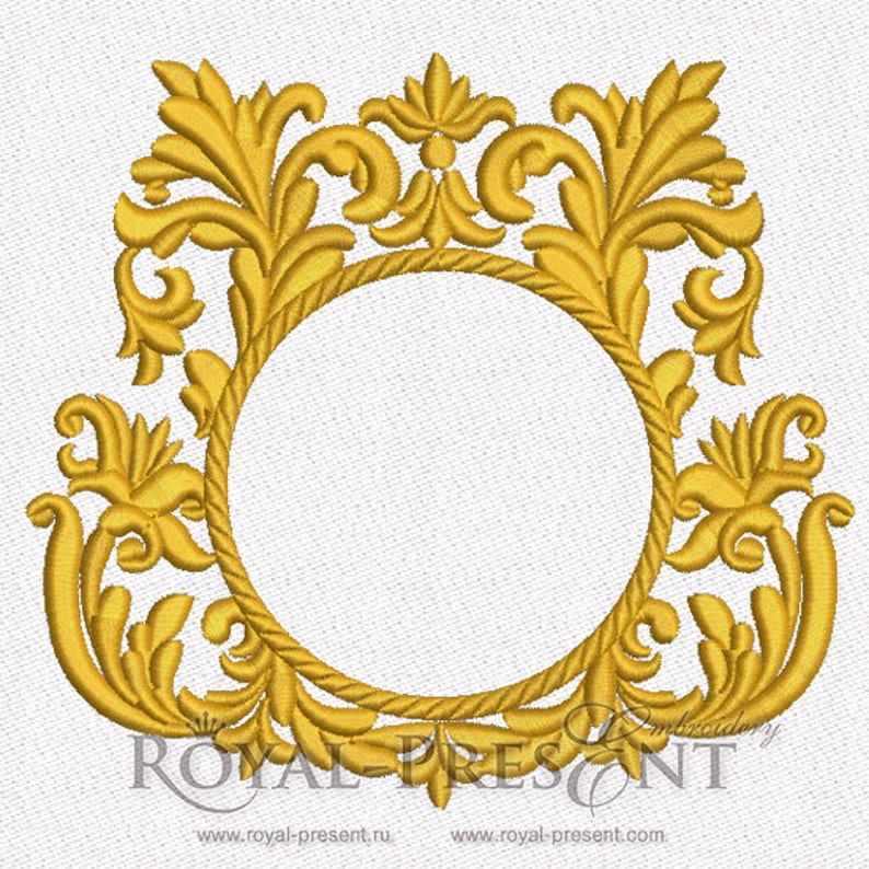 Machine Embroidery Design  Classic Monogram Blank  3 sizes image 1