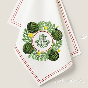 Watermelons Frame Machine Embroidery Design - 2 sizes