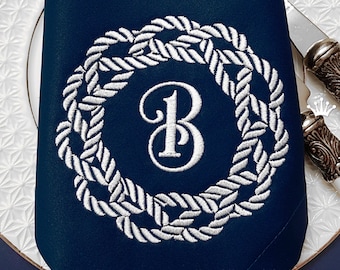 Marine knot frame machine embroidery design - 3 sizes