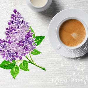 Lilac Blossom Machine Embroidery Design - 2 Sizes - Etsy
