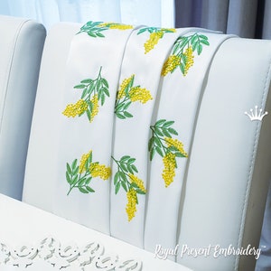Spring Mimosa Machine Embroidery Design - 3 sizes