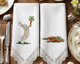Hare with carrots set machine embroidery designs - 4 sizes