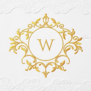 Graceful Monogram Blank embroidery design - 3 sizes