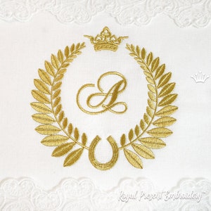 Horseshoe Blank Monogram Machine Embroidery Design - 5 sizes