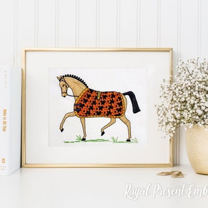 Horse in a Blanket Machine Embroidery Design - 3 sizes