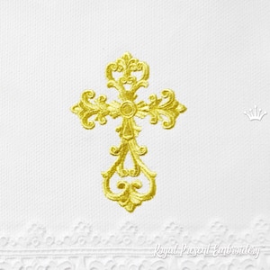 Disegno per ricamo a macchina di una croce antica