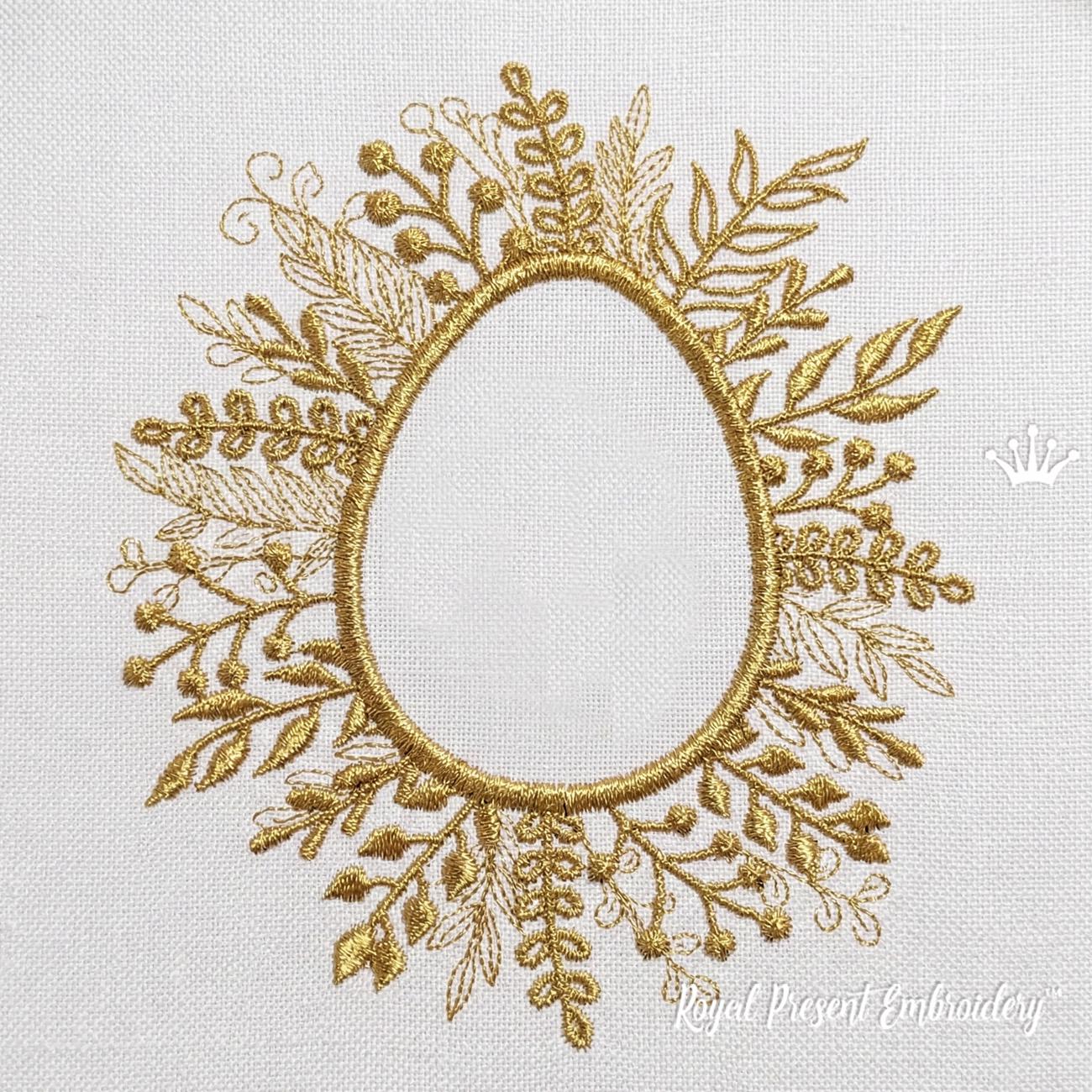 Easter Egg Monogram Frame Machine Embroidery Design - 4 Sizes - Etsy