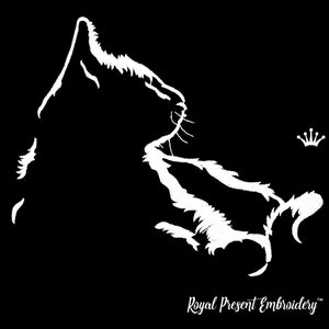 Single Color Cat Machine Embroidery Design - 4 sizes