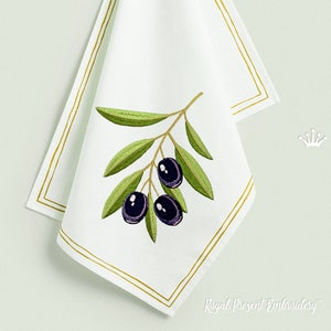 Black Olives Machine Embroidery Design - 2 sizes