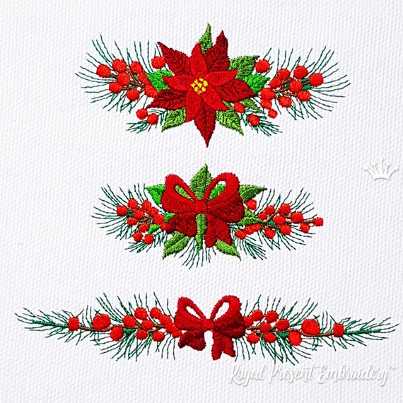 Christmas Borders Machine Embroidery Designs - Etsy