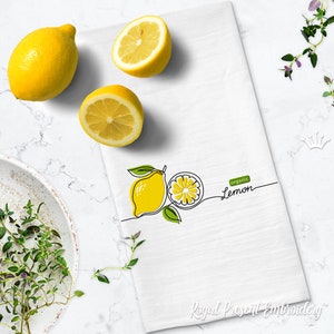 Organic Lemon Machine Embroidery Design - 4 sizes