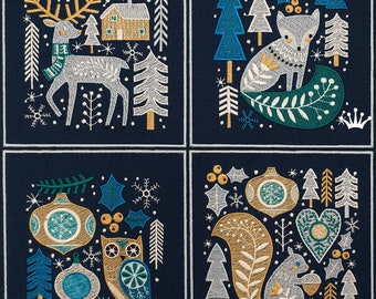 Quilt in Hygge style Machine Embroidery Design - 2 sizes