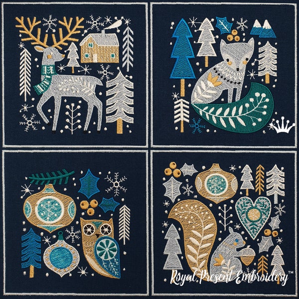 Quilt in Hygge style Machine Embroidery Design - 2 sizes