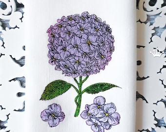 Hydrangea Design for Embroidery Machines - 2 sizes