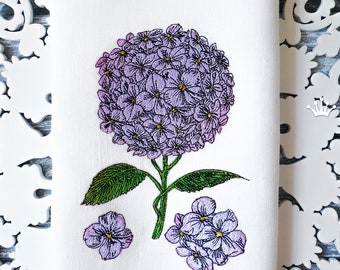 Hydrangea Design for Embroidery Machines - 2 sizes