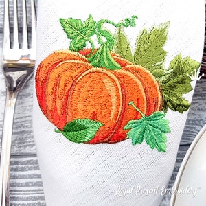 Machine Embroidery Design Fall PUMPKIN image 1