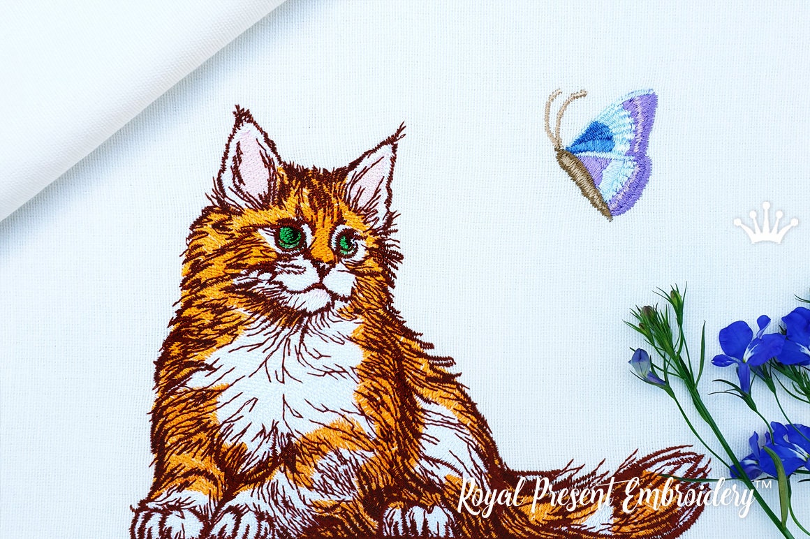 Red cat machine embroidery design 7 sizes  etsy Red cat machine embroidery design 7 sizes  etsy