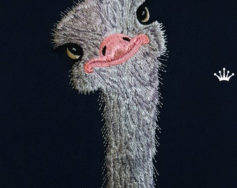 Machine Embroidery Design Ostrich - 2 sizes