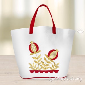 Jacobin Pomegranates Machine Embroidery Design - 6 sizes