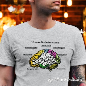 Human brain anatomy Machine Embroidery Design - 4 sizes
