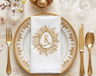 Easter Egg monogram frame machine Embroidery Design - 4 sizes