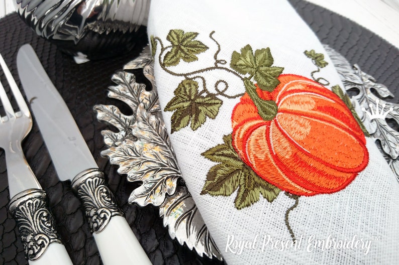 Machine Embroidery Design Elegant Pumpkin image 3