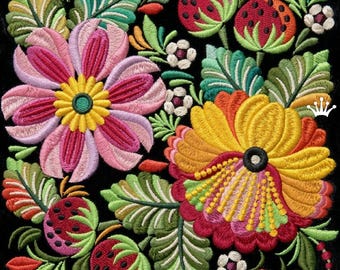Petrykivka painting Machine Embroidery Design