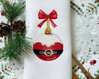 Ball Santa Claus Christmas Machine Embroidery Design - 5 sizes