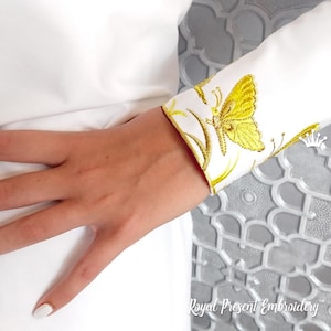 Machine Embroidery Design Butterflies border