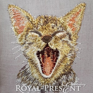 Machine Embroidery Design - Pocket Cat #2