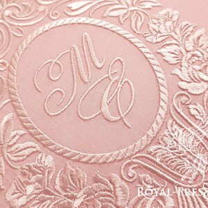 Wedding Damask monogram Blank Machine Embroidery Design 2 sizes image 10